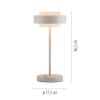 SCHÖNER WOHNEN-Kollektion ELMO LED Tischleuchte mit Touchdimmer, weißem Glasschirm