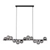 SCHÖNER WOHNEN-Kollektion DUBAI LED Balkenpendelleuchte 13-flammig rauchfarbenes Glas 3000 Kelvin 350 Lumen 3 Watt Länge 118 cm