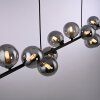 SCHÖNER WOHNEN-Kollektion DUBAI LED Balkenpendelleuchte 13-flammig rauchfarbenes Glas 3000 Kelvin 350 Lumen 3 Watt Länge 118 cm