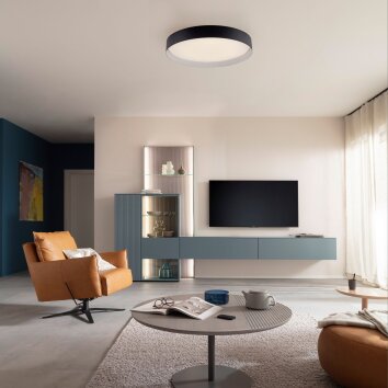 Schöner Wohnen-Kollektion TAVOLI weiße runde LED Deckenleuchte, dimmbar für Wohnräume