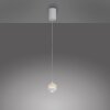 SCHÖNER WOHNEN-Kollektion LINI LED weiße Kugel-Pendelleuchte mit klarem Glasschirm, 3000 K