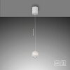SCHÖNER WOHNEN-Kollektion LINI LED weiße Kugel-Pendelleuchte mit klarem Glasschirm, 3000 K