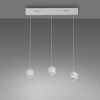 SCHÖNER WOHNEN-Kollektion LINI LED 3-flammige weiße Esstisch-Pendelleuchte aus Glas, Länge 60 cm