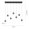 SCHÖNER WOHNEN-Kollektion LINI LED Pendelleuchte für Esstisch 7-flammig 90 cm