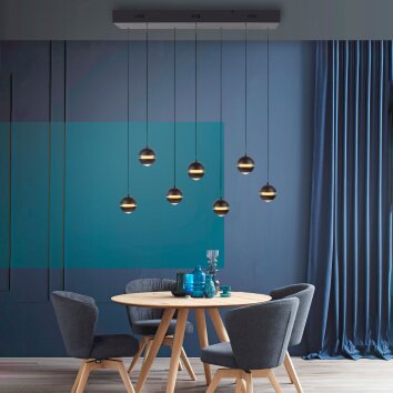 SCHÖNER WOHNEN-Kollektion LINI LED Pendelleuchte für Esstisch 7-flammig 90 cm