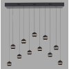 SCHÖNER WOHNEN-Kollektion LINI LED 11-flammige Pendelleuchte mit transparenten Glaskugeln