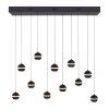 SCHÖNER WOHNEN-Kollektion LINI LED 11-flammige Pendelleuchte mit transparenten Glaskugeln