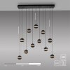 SCHÖNER WOHNEN-Kollektion LINI LED 11-flammige Pendelleuchte mit transparenten Glaskugeln