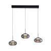 SCHÖNER WOHNEN-Kollektion SIA LED 3-flammige Pendelleuchte mit rauchfarbenen Glasschirmen
