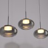 SCHÖNER WOHNEN-Kollektion SIA LED 3-flammige Pendelleuchte mit rauchfarbenen Glasschirmen