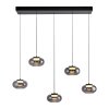 Schöner Wohnen-Kollektion SIA LED 5-flammige Esstisch-Pendelleuchte höhenverstellbar 110 cm modern