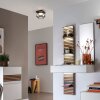 Schöner Wohnen-Kollektion SIA LED Deckenleuchte mit rauchfarbenem Glasschirm