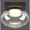 Schöner Wohnen-Kollektion SIA LED Deckenleuchte mit rauchfarbenem Glasschirm