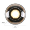 Schöner Wohnen-Kollektion SIA LED Deckenleuchte mit rauchfarbenem Glasschirm