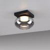 Schöner Wohnen-Kollektion SIA LED Deckenleuchte mit rauchfarbenem Glasschirm