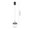 SCHÖNER WOHNEN-Kollektion POSH LED Pendelleuchte mit rauchfarbenem Glasschirm, Länge 22 cm