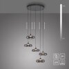SCHÖNER WOHNEN-Kollektion POSH LED Esstisch-Pendelleuchte 5-flammig mit Rauchglas