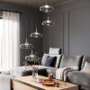 SCHÖNER WOHNEN-Kollektion POSH LED Esstisch-Pendelleuchte 5-flammig mit Rauchglas