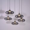 SCHÖNER WOHNEN-Kollektion POSH LED Esstisch-Pendelleuchte 5-flammig mit Rauchglas