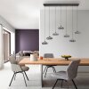 Schöner Wohnen-Kollektion POSH LED Pendelleuchte 7-flammig mit rauchfarbenen Glasschirmen 140 cm 3000 K 1100 lm 6,3 W