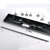Schöner Wohnen-Kollektion POSH LED Pendelleuchte 7-flammig mit rauchfarbenen Glasschirmen 140 cm 3000 K 1100 lm 6,3 W