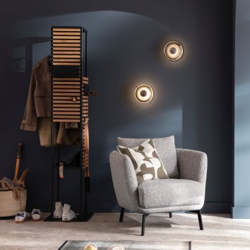 SCHÖNER WOHNEN-Kollektion POSH LED Wanddeckenleuchte mit rauchfarbenem Glasschirm Ø 22 cm