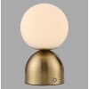 SCHÖNER WOHNEN-Kollektion RUDI LED goldfarbene Kugel-Tischleuchte, Tischlampe mit Touchdimmer