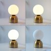 SCHÖNER WOHNEN-Kollektion RUDI LED goldfarbene Kugel-Tischleuchte, Tischlampe mit Touchdimmer