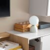 Schöner Wohnen-Kollektion RUDI LED Kugel-Tischleuchte mit weiß mattem Glasschirm und Touchdimmer