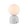 Schöner Wohnen-Kollektion RUDI LED Kugel-Tischleuchte mit weiß mattem Glasschirm und Touchdimmer