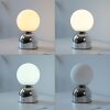 Schöner Wohnen-Kollektion RUDI kabellose LED Tischleuchte in Chrom mit Touchdimmer