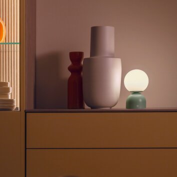 SCHÖNER WOHNEN-Kollektion RUDI Akku-LED Tischlampe mit Touchdimmer aus Glas