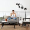 Steinhauer moderne Stehlampe Bambus mit geschwungener Bogenkonstruktion, verstellbar