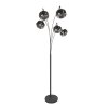 Steinhauer moderne Stehlampe Bambus mit geschwungener Bogenkonstruktion, verstellbar