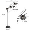 Steinhauer moderne Stehlampe Bambus mit geschwungener Bogenkonstruktion, verstellbar