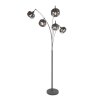 Steinhauer moderne Stehlampe Bambus mit geschwungener Bogenkonstruktion, verstellbar