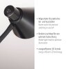 Leuchten Direkt LED Tischleuchte PIXIE, gebogener Arm, 3000 Kelvin warmweiß, verstellbar