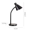 Leuchten Direkt LED Tischleuchte PIXIE, gebogener Arm, 3000 Kelvin warmweiß, verstellbar