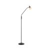 Leuchten Direkt Stehlampe LOKI, flexibler Bogenarm, verstellbar, 3000 Kelvin warmweiß