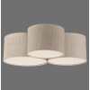 Leuchten Direkt Deckenleuchte DURO, 3 gerippte Schirme in Beige, 3000 Kelvin warmweiß