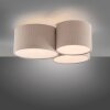 Leuchten Direkt Deckenleuchte DURO, 3 gerippte Schirme in Beige, 3000 Kelvin warmweiß
