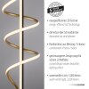 Leuchten Direkt LED Stehlampe EMANDA, messingfarbene Spiralleiste, 3000 Kelvin warmweiß