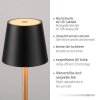 Leuchten Direkt LED Tischleuchte EURIA, 3000 Kelvin warmweiß, konischer Schirm
