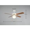 Reality Deckenventilator mit Beleuchtung Hammerfest, 3 Geschwindigkeitsstufen, braune Flügel