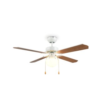Reality Deckenventilator mit Beleuchtung Hammerfest, 3 Geschwindigkeitsstufen, braune Flügel