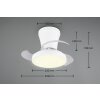 Reality LED Deckenventilator Moss, Lichtfarbe einstellbar 2700-6500 Kelvin