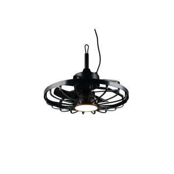 Reality LED Käfig-Deckenventilator Oslo, IP44, Lichtfarbe einstellbar 2700-6500 Kelvin