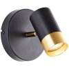 Brilliant Wandstrahler Vigolo, zylindrischer Kopf, goldener Schirm, 3000 Kelvin warmweiß