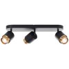 Brilliant Deckenspot Covelo, 3 schwenkbare Köpfe, goldene Ringe, 3000 Kelvin warmweiß