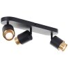Brilliant Deckenspot Covelo, 3 schwenkbare Köpfe, goldene Ringe, 3000 Kelvin warmweiß